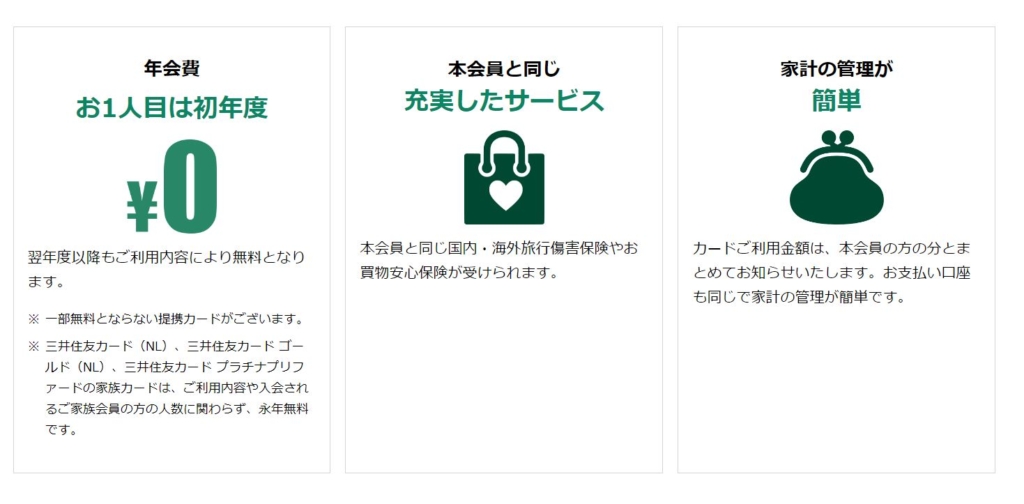 三井住友カード(NL)家族カード