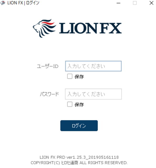 LION FXにログイン